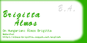 brigitta almos business card